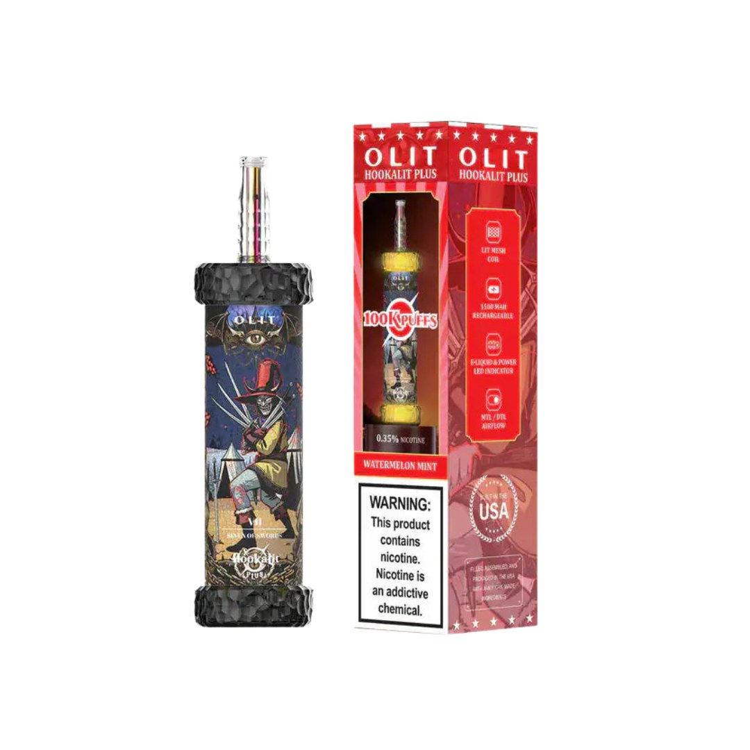 UC-OLIT-HL100K Olit Hookalit Plus 100K Hookah Disposable - Image 1